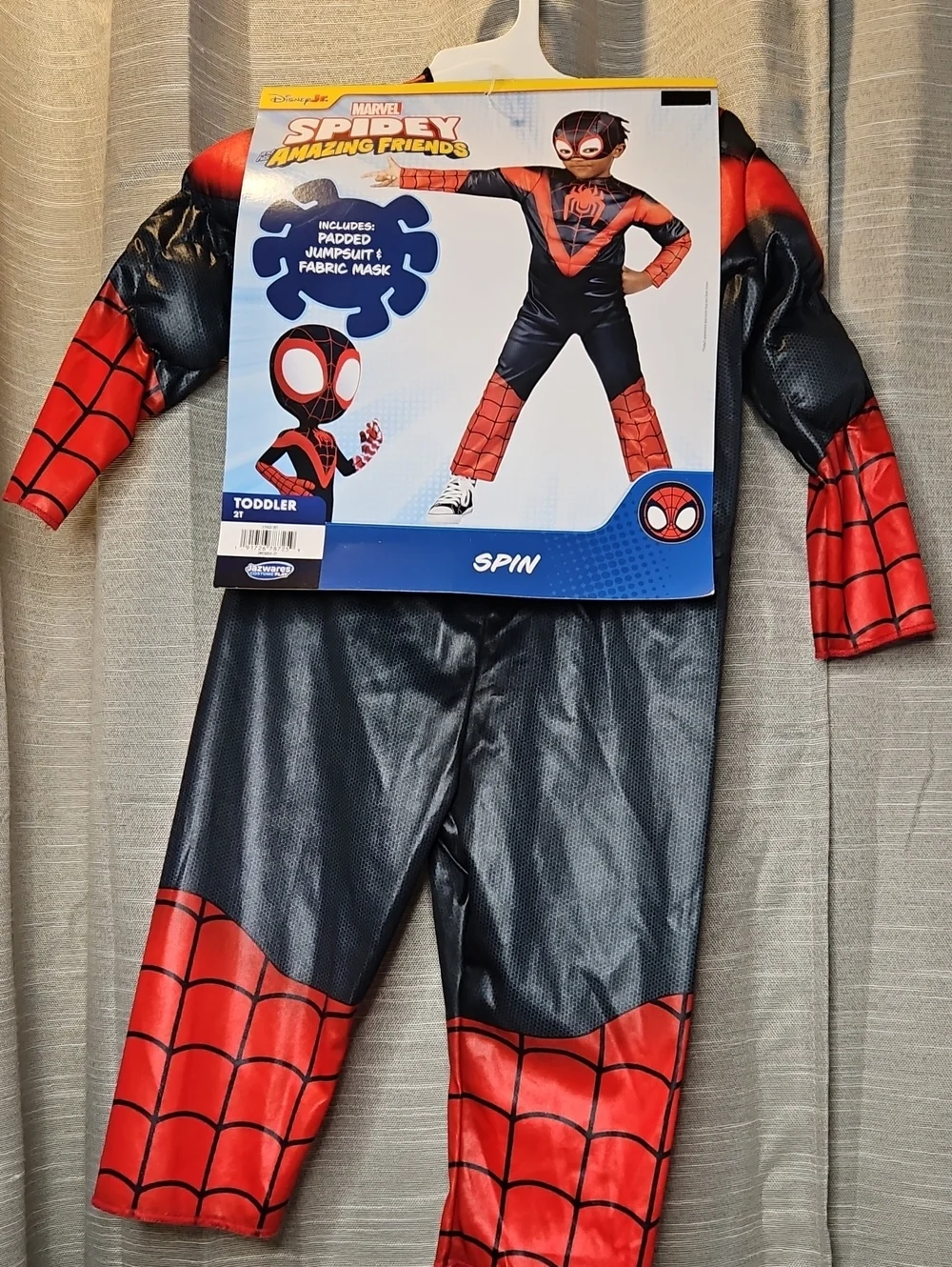 Marvel Spidey and Amazing Friends Costume 2T Miles SPIN Morales NEW Toddler